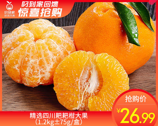 精选四川耙耙柑大果（1.2kg±75g/盒） 商品图0