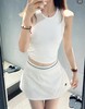 F033160春夏季新款吸湿快干运动梭织与针织相拼接女士短裙 商品缩略图5