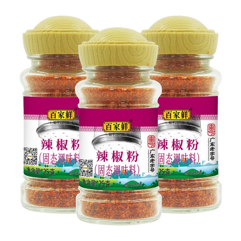 百家鲜辣椒粉25g干碟辣椒面调味料烧烤火锅串串调味品蘸料烤卤料