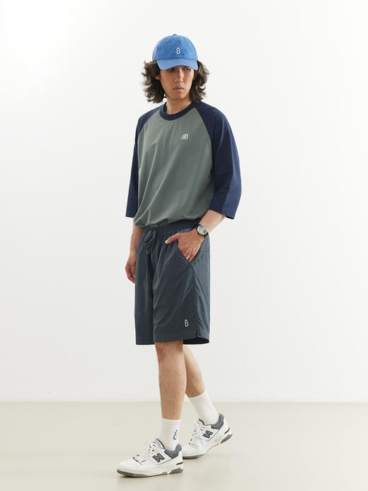 吃茶去chichaqu26春夏速干防晒凉感拼色插肩七分短袖T恤户外运动 商品图3