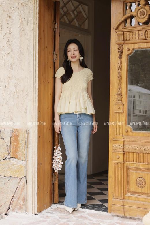 【门店同款】ENJOY夏季三宅褶皱燕尾摆上衣 170793251 商品图6