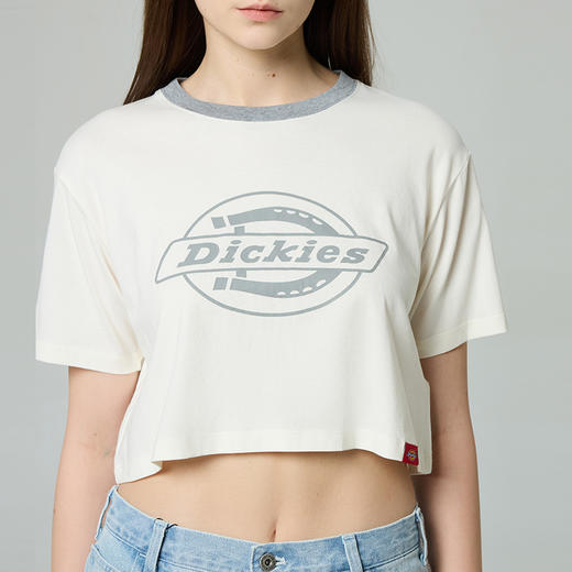 Dickies弹力修身短款T恤 前胸LOGO印花女式短袖 DK0A88E6 商品图0