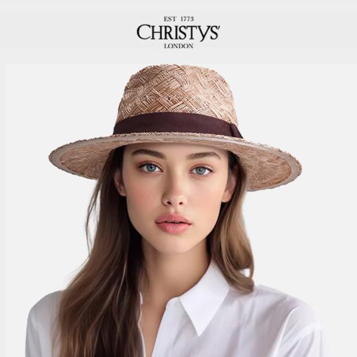 【新品】Christys'百年皇室品牌 手工编花宝草Fedora草帽 礼帽 商品图1