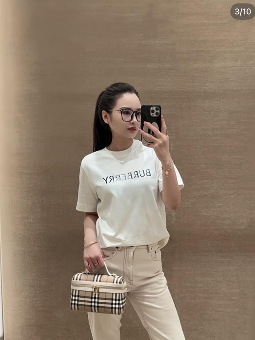 巴黎世家 26SS字母标识印花T恤 男女同款 白色（DY） 商品图3