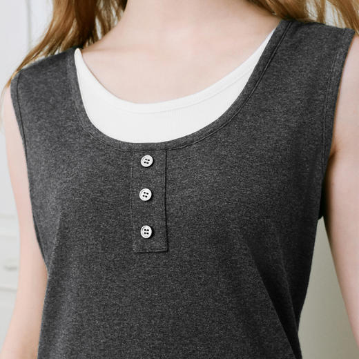 【商场同款】诗凡黎假两件拼接背心裙2025夏针织连衣裙3G4290541 商品图3