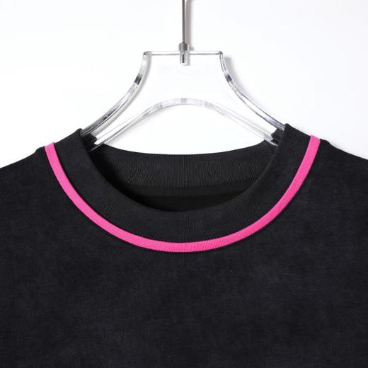 SDSA男装2026新款高贵轻奢日系简约撞色织带圆领短袖T恤百搭上衣 商品图1