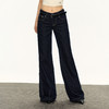 Ariseism美式复古阔腿牛仔裤女春季新款低腰显瘦宽松直筒拖地长裤 商品缩略图1