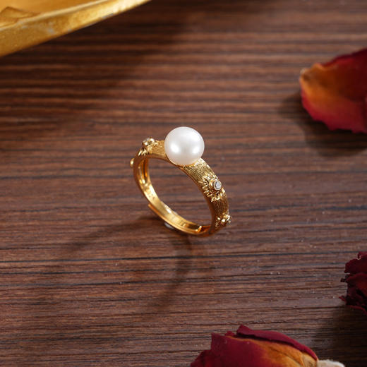 子佩集【璀璨启程】银S925珍珠惜王妃戒指【R2217】双色点钻2602 商品图1