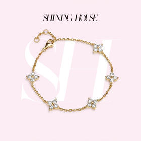 ShiningHouse[培育] 18k金钻石手链 1克拉钻人工真钻人造钻石K金手链时尚钻石手链悦己送礼臻选【此商品不支持7天无理由退货退款】预计3日发货