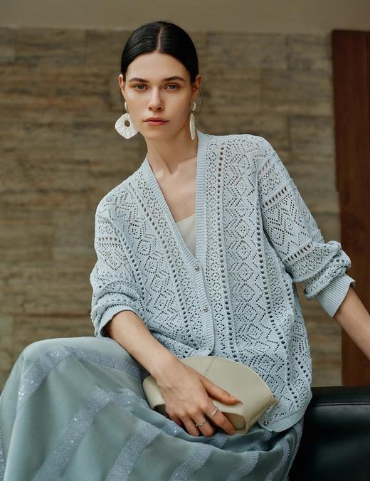 ba*波西米亚风镂空外搭空调针织开衫 商品图6