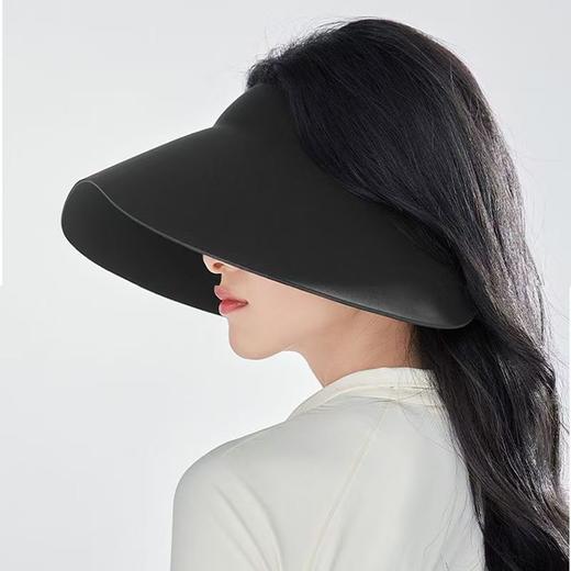 【不勒头！稳固防风】防晒帽女遮阳防紫外线夏季无痕一体灯罩大帽檐空顶太阳帽海边沙滩。xa 商品图3