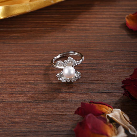 子佩集【仙姬缀梦】银S925珍珠惜王妃戒指【R2298】双色蝴蝶结横向2602 商品图3