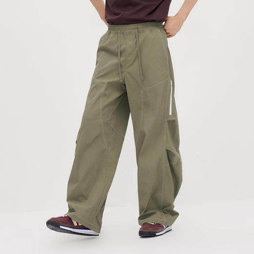 森马休闲裤男夏季凉感微撞色宽松阔腿裤2026新款潮流时尚情侣长裤 商品图2