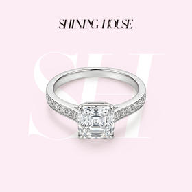 ShiningHouse[培育] 18k金钻石戒指 刻面形2克拉钻人工真钻人造钻石K金戒指设计感时尚钻石戒指悦己送礼臻选【此商品不支持7天无理由退货退款】预计3日发货