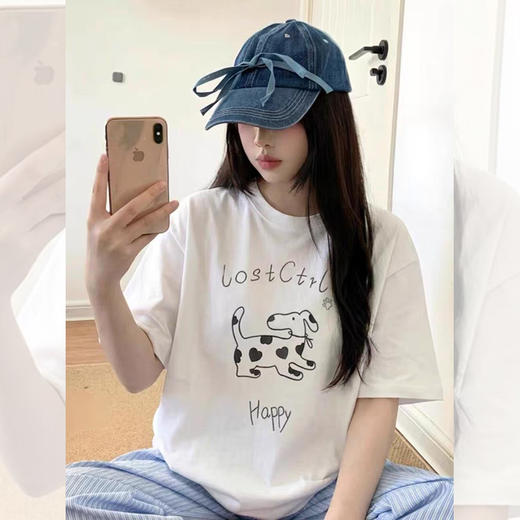 <曾小咸推荐>  爱心小狗短袖 日常价199！活动价89！！【预售款，预计3-15天发货】 商品图0