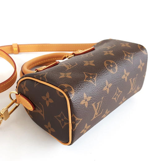 【闲置未使用】LV路易威登M81085老花可调节肩带speedy nano单肩斜挎包女士300326AK20 商品图5