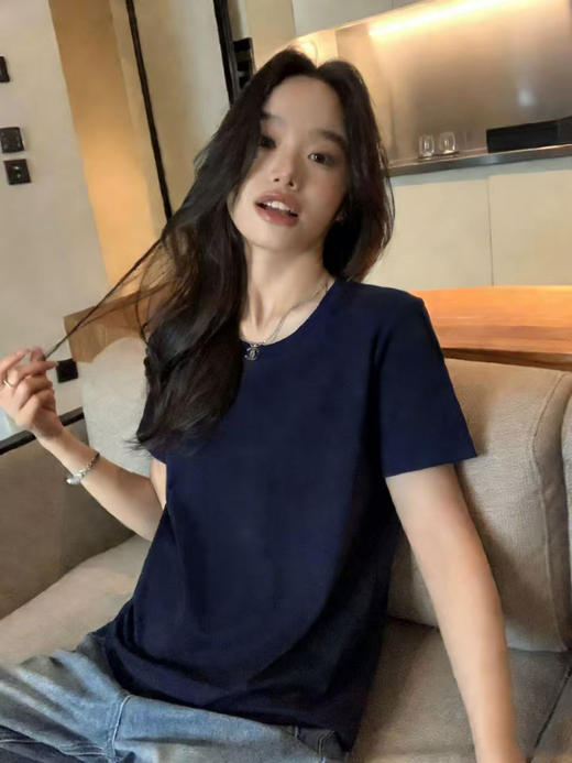 外贸工厂订单余！ 质感敲好的水溶棉基础款短袖T恤！ 商品图5