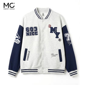 女装棒球领撞色袖卫衣开衫-10052W6212012