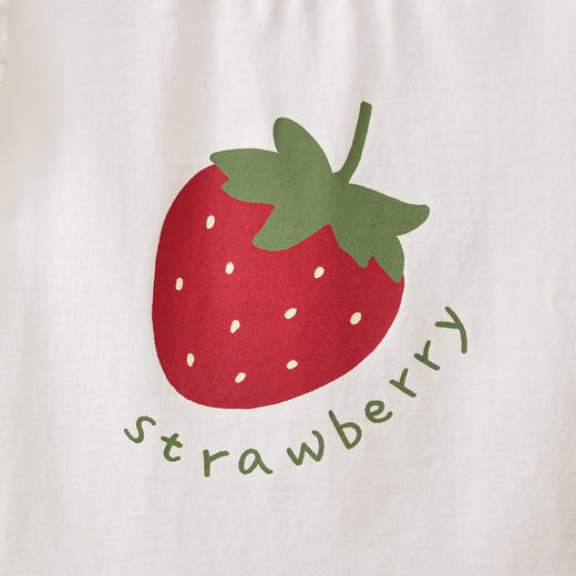 马克珍妮甜趣草莓女童凉感飞袖T2026年夏装新款560833 商品图2