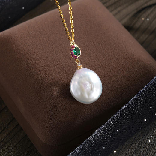 子佩集【光影迷踪】银S925珍珠惜王妃套链项链【W5320-1】双色巴洛克2602 商品图1