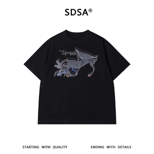 SDSA男装2026新款高贵轻奢潮牌抽象涂鸦印花圆领短袖T恤百搭时尚 商品图0
