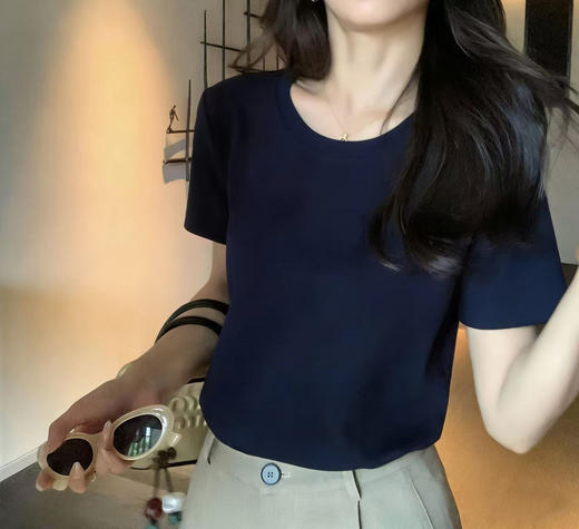 外贸工厂订单余！ 质感敲好的水溶棉基础款短袖T恤！ 商品图8