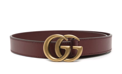 GUCCI 古驰 儿童经典双G板扣腰带皮带 红色 432707 1AAOS 6123 L(建议腰围65-75cm)