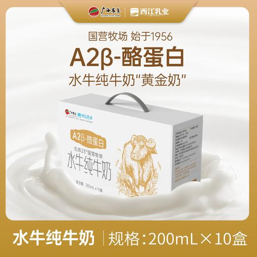 【广西农垦】西江乳业丨A2β酪蛋白水牛纯牛奶  200ml*10盒 商品图0