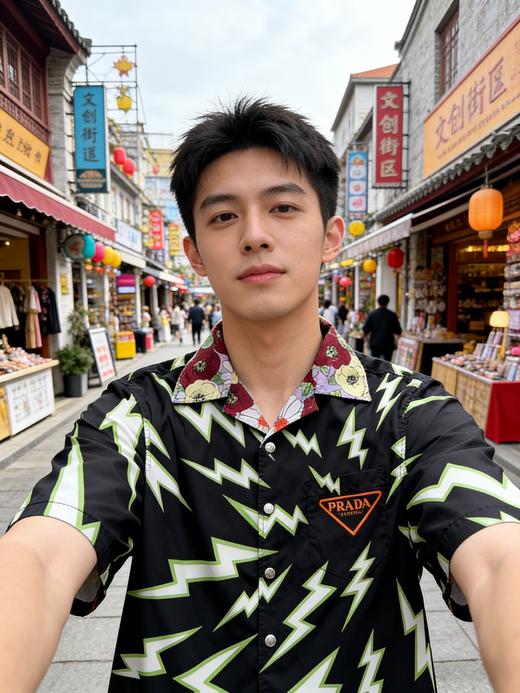 普拉达 26ss闪电图案提花双面衬衫 男女同款（DY） 商品图2