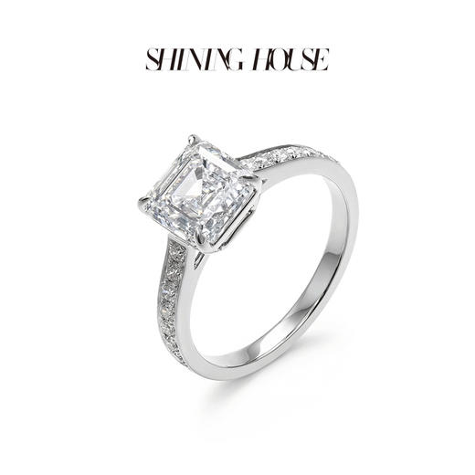 ShiningHouse[培育] 18k金钻石戒指 刻面形2克拉钻人工真钻人造钻石K金戒指设计感时尚钻石戒指悦己送礼臻选【此商品不支持7天无理由退货退款】预计3日发货 商品图2