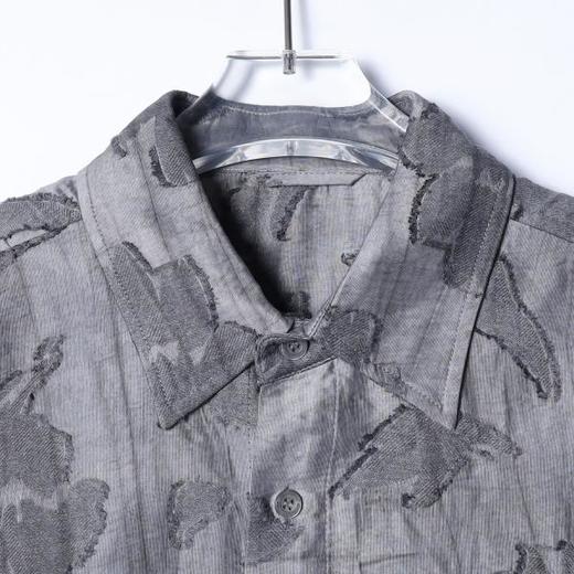 SDSA男装2026新款高贵轻奢时尚简约撞色磨毛短袖衬衫百搭时尚上衣 商品图1