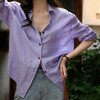 天丝亚麻长袖衬衫 明星同款垂坠感面料 慵懒轻奢风 商品缩略图4
