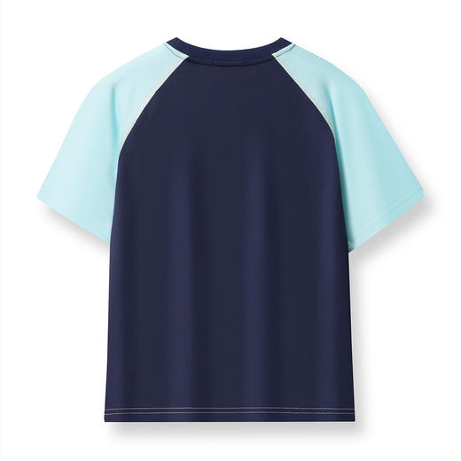 【MQD】童装男大童夏季新品儿童运动撞色设计圆领休闲百搭短袖T恤 商品图5