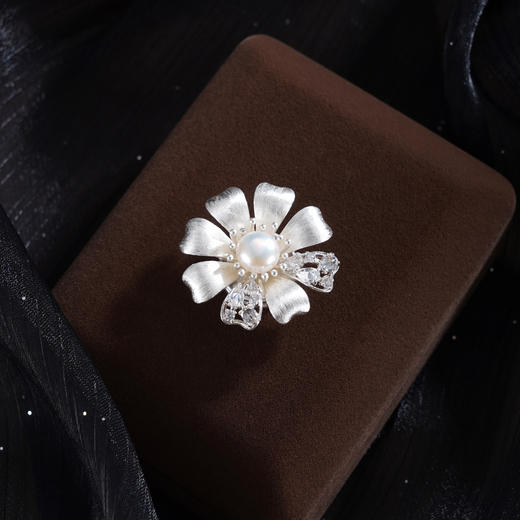 子佩集【花蕴和宁】珍珠惜王妃胸针【XXXZ255】八瓣花2602 商品图1