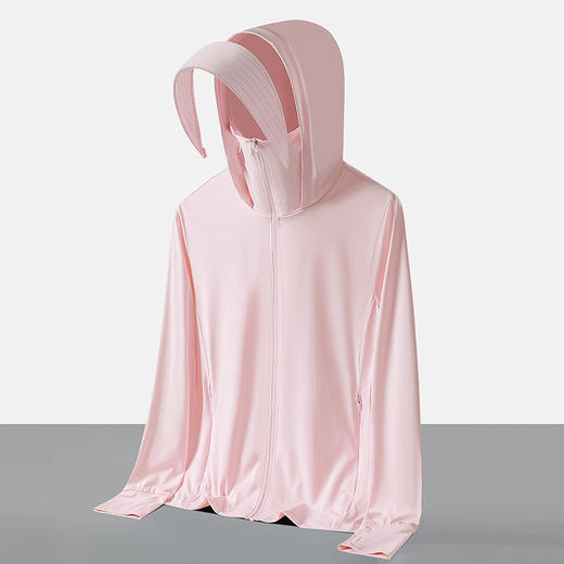 户外凉感冰丝防晒衣女防紫外线轻薄透气皮肤衣男夏季大帽檐防晒服 商品图2