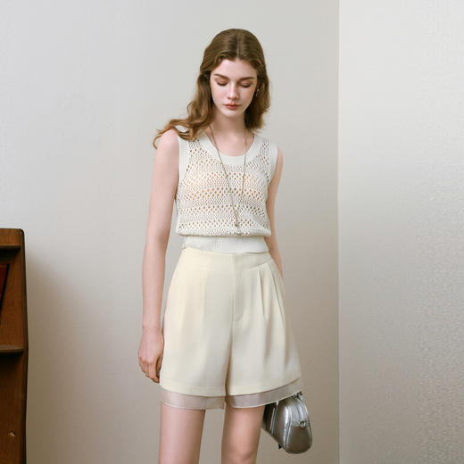 【商场同款】诗凡黎双层设计感短裤25夏新款显瘦休闲裤3G5250661 商品图0