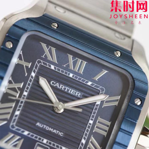 GF卡地亚山度士系列 山度士大号 钢带款 间蓝方形男士腕表 绝对是绕不开的经典 表径39.8mm 商品图3