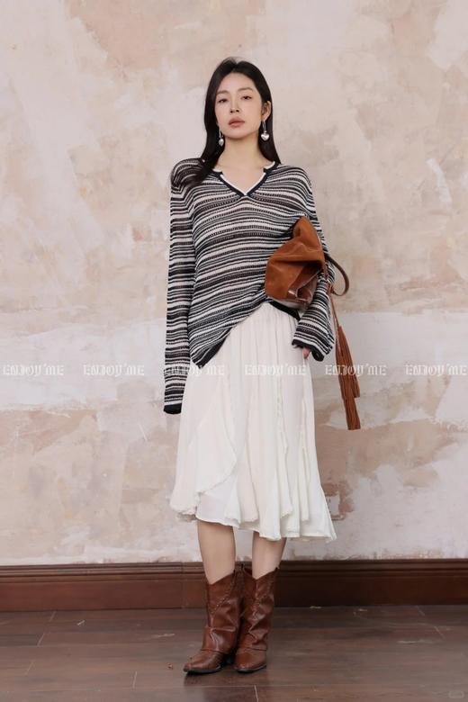 【门店同款】ENJOY春季“序光之旅”V领镂空针织 169443595 商品图5