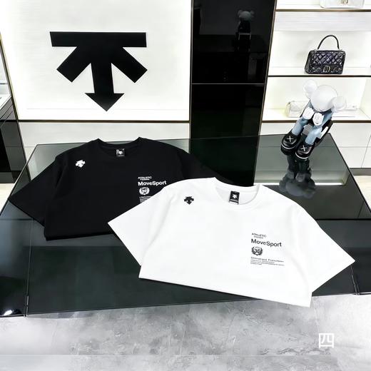 F033133早春新款定织定染全棉双纱面料简洁大气高温固色复古字母短袖T恤 商品图0