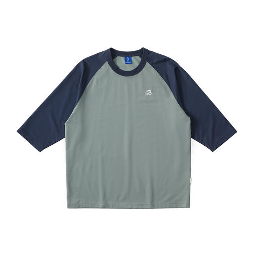 吃茶去chichaqu26春夏速干防晒凉感拼色插肩七分短袖T恤户外运动 商品图4