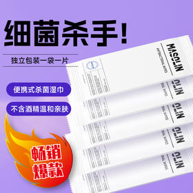 【杀菌不含酒精 玩具身体皆可用】MASOLIN 独立包装 抑菌湿巾 10片装