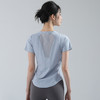 【网纱拼接！裸感面料】夏季新款瑜伽服T恤显瘦薄款健身服女速干透气短袖跑步运动上衣。xa 商品缩略图4