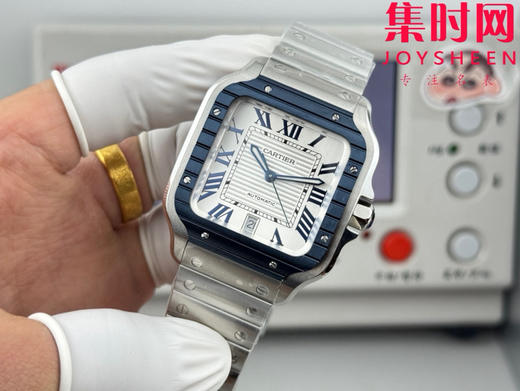 GF卡地亚山度士系列 山度士大号 钢带款 间蓝方形男士腕表 绝对是绕不开的经典 表径39.8mm 商品图3