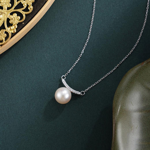 子佩集【月神静影】银S925珍珠惜王妃套链项链【YB4830】双色一字2602 商品图0