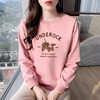 百媚生 纯棉卫衣宽松圆领运动女式卫衣7917 商品缩略图3