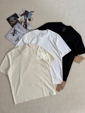 昂跑新款无痕压胶重磅户外男士圆领短袖T恤