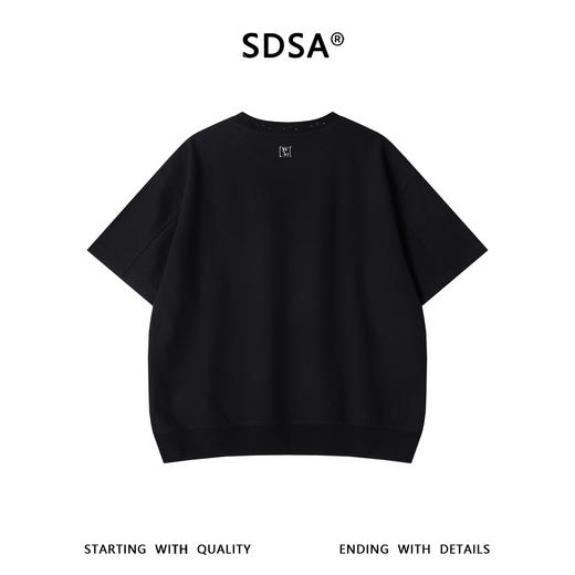 SDSA男装2026新款高贵轻奢时尚简约领口勾破设计圆领短袖T恤百搭 商品图4