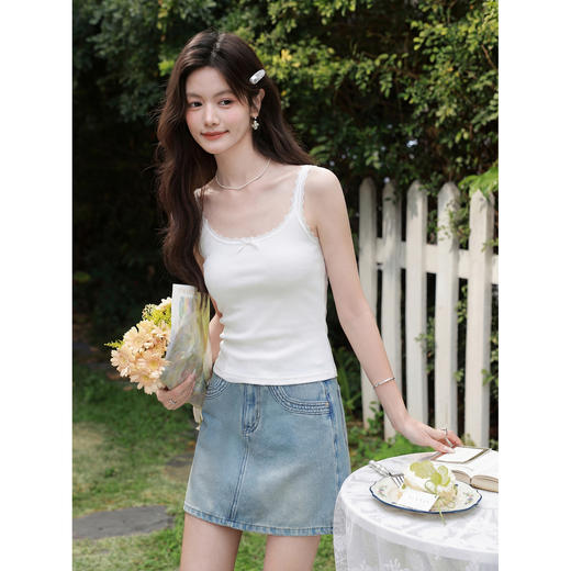 鹿向南【0402/20:00新品前1小时7折限量100件】白色背心 商品图4