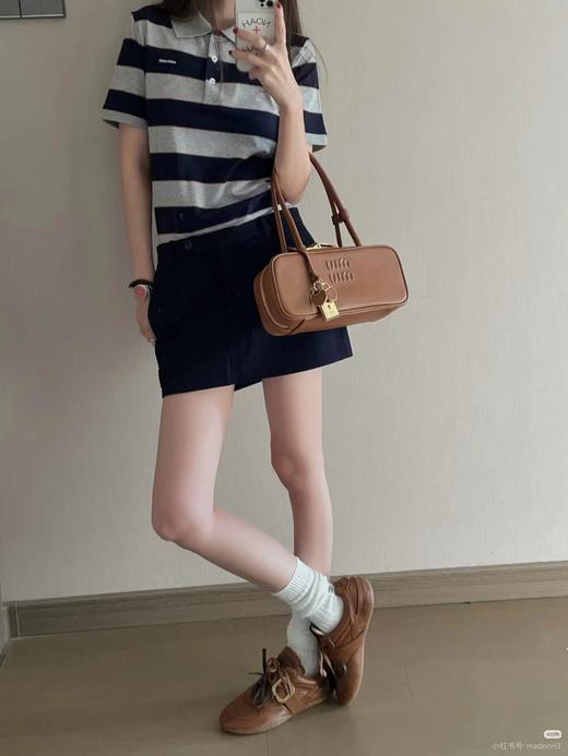 F0331100夏季新款男女同款休闲亲肤透气不变形条纹polo衫 商品图11