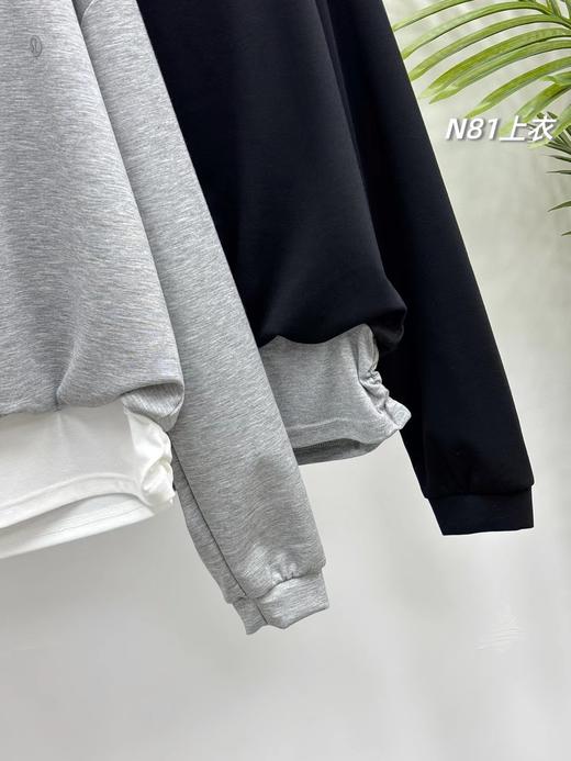 F033153一包2件装春夏季新款女士假两件小心机两穿可平肩穿长袖卫衣 商品图9